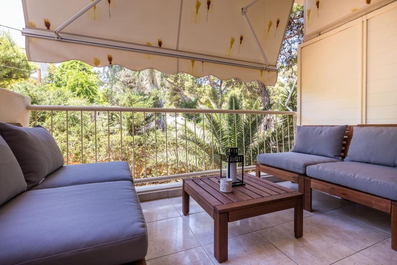 Elegant Apartment W Great Balcony In Vouliagmeni Athén Kültér fotó